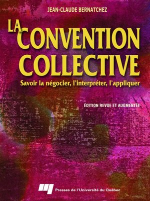 cover image of La convention collective
